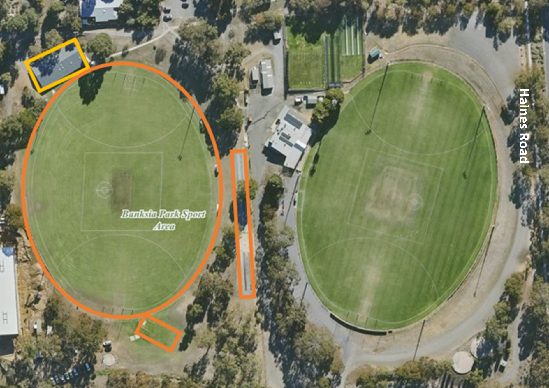 Aerial map of lease area
