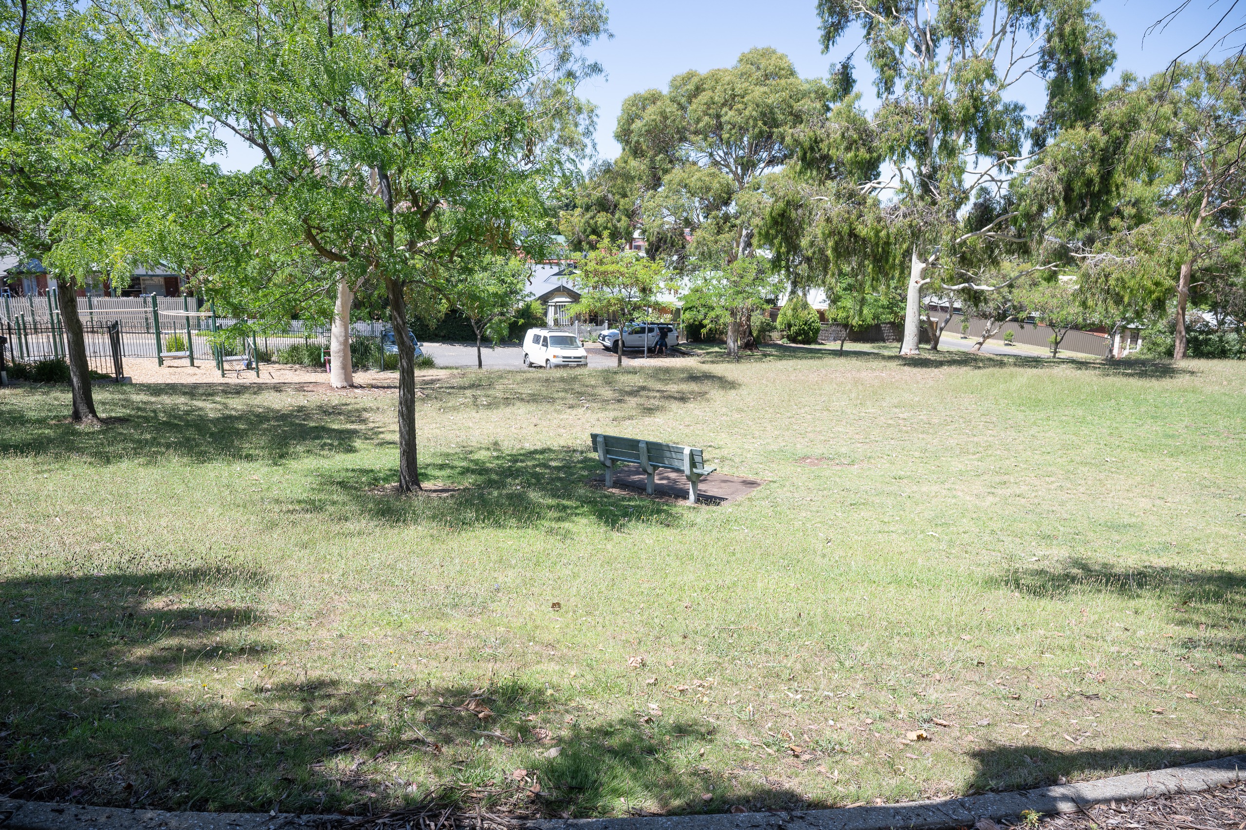 Grassed area and trees